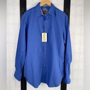 Robert Graham Blue Casual Button Down Shirt